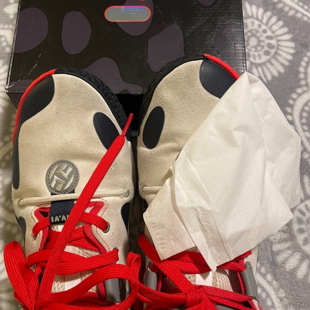Adidas Harden Vol. 6 White Vivid Red Legend Ink 2022, men's 10 🏀 - Picture 5 of 15